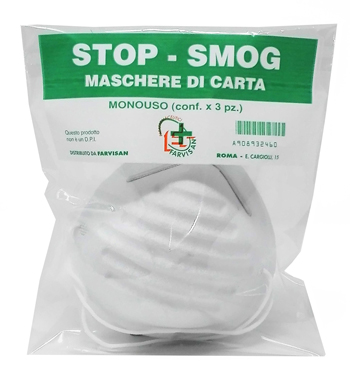 MASCHERE DI CARTA STOP-SMOG MONOUSO 3 PEZZI - FarmaLucia