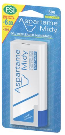 ESI ASPARTAME MIDY 500 COMPRESSE CON DISPENSER - FarmaLucia