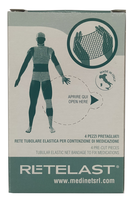 RETE TUBOLARE RETELAST ELASTICA PRETAGLIATA BIANCA BABY OMBELICALE 4 PEZZI - FarmaLucia