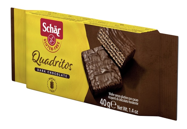 SCHAR QUADRITOS WAFER CON CACAO RICOPERTI DI CIOCCOLATO FONDENTE 40 G - FarmaLucia