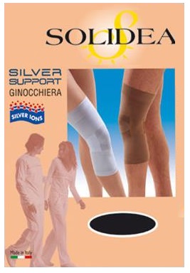 SILVER SUPPORT KNEE GINOCCHIERA BIANCO L - FarmaLucia
