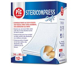 GARZA STERICOMPRESS SOFT XL TNT 36X40CM 12 PEZZI - FarmaLucia