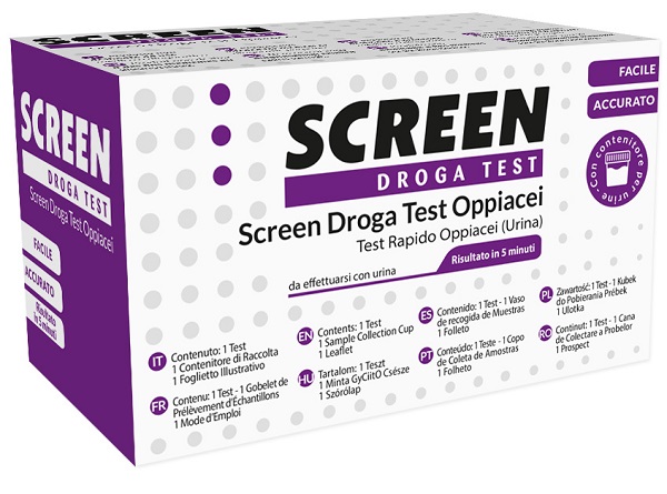 SCREEN DROGA TEST OPPIACEI TEST ANTIDROGA CON CONTENITORE URINA - FarmaLucia