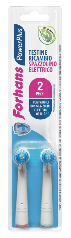 FORHANS POWER PLUS TESTINA 2 PEZZI RICAMBIO - FarmaLucia