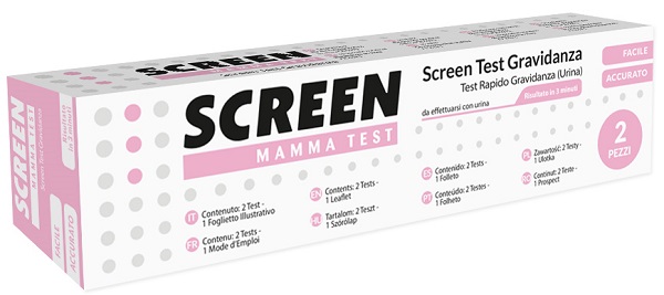 SCREEN TEST ORMONE HCG GRAVIDANZA NELL'URINA SCREEN TEST HCG 2 PEZZI - FarmaLucia