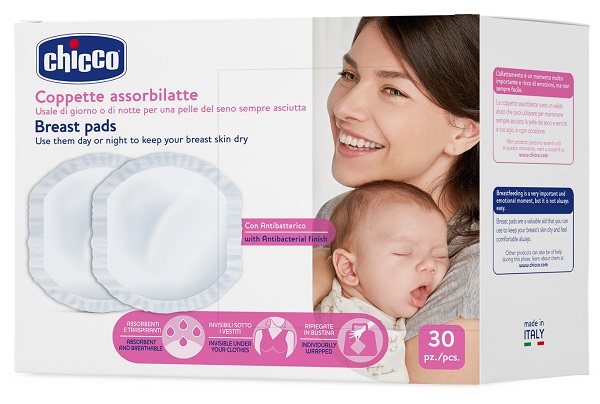 CHICCO COPPETTA ASSORBILATTE ANTIBATTERICA 30 PEZZI - FarmaLucia