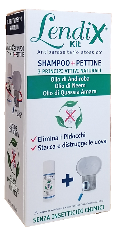 LENDIX KIT SHAMPOO 150ML + PETTINE PREMIUM ANTIPIDOCCHI - FarmaLucia