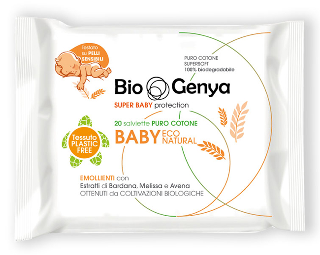 BIOGENYA ECO NATURAL SALVIETTINA BABY COTONE 20 PEZZI - FarmaLucia
