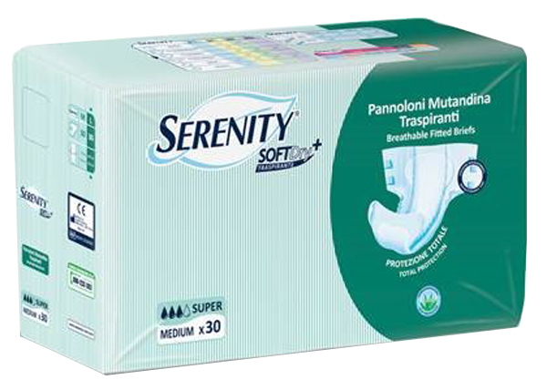 PANNOLONE PER INCONTINENZA A MUTANDINA SERENITY SOFTDRY+ ALOE SUPER MEDIUM 30 PEZZI - FarmaLucia