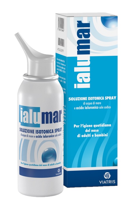 SOLUZIONE ISOTONICA SPRAY DI ACQUA DI MARE ACIDO IALURONICO SALE SODICO PER IGIENE NASO ADULTI E BAMBINI 100ML - FarmaLucia