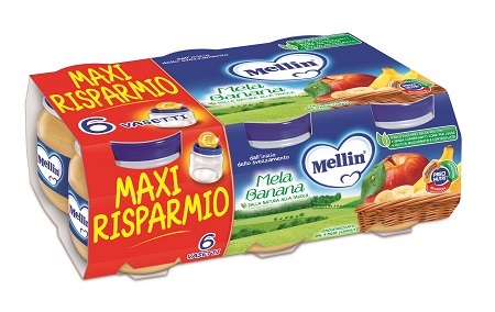 MELLIN OMOGENEIZZATO MELA BANANA 100 G 6 PEZZI - FarmaLucia