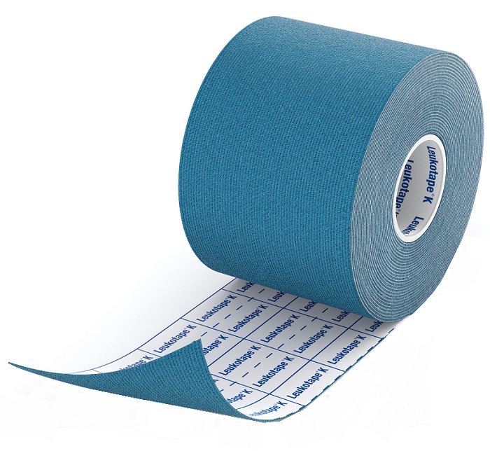 BENDA ADESIVA LEUKOTAPE K PER TAPING FISIOTERAPICO LARGHEZZA 5 CM LUNGHEZZA 5 M COLORE BLU IN ROTOLO - FarmaLucia
