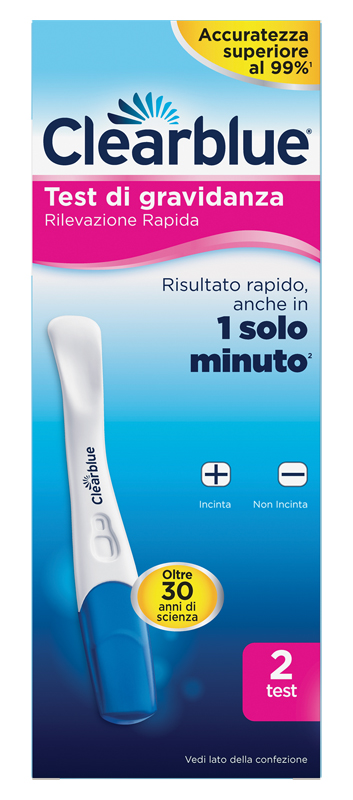 TEST DI GRAVIDANZA CLEARBLUE RILEVAZIONE RAPIDA 2 PEZZI - FarmaLucia