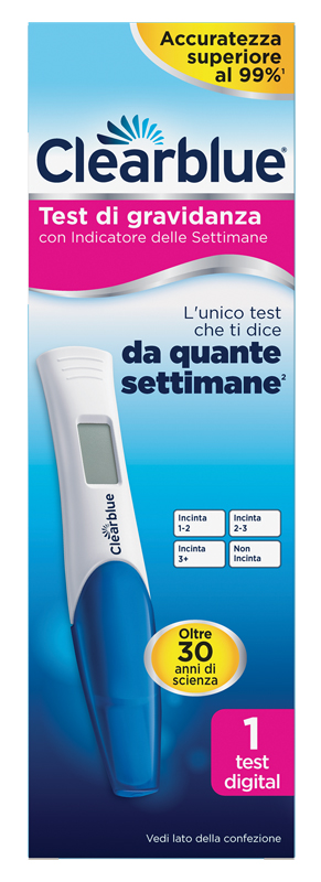 TEST DI GRAVIDANZA CLEARBLUE CON INDICATORE DELLE SETTIMANE 1 PEZZO - FarmaLucia