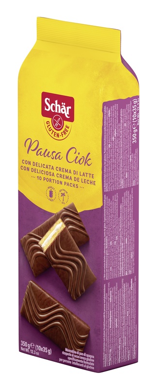 SCHAR PAUSA CIOK MERENDINE DI PAN DI SPAGNA CON CREMA DI LATTE 10 PEZZI DA 35 G - FarmaLucia