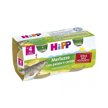 HIPP OMOGENEIZZATO MERLUZZO CAROTE PATATE 2X80 G - FarmaLucia