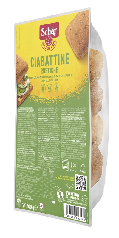 SCHAR CIABATTINE RUSTICHE SENZA LATTOSIO 200 G - FarmaLucia