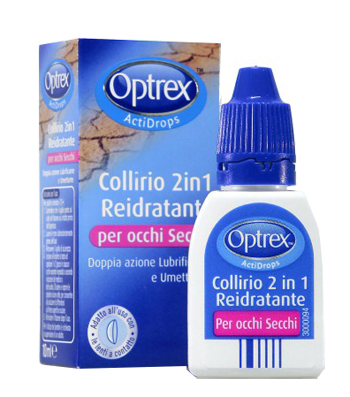 GOCCE OCULARI OPTREX ACTIDROPS 2IN1 REIDRATANTE OCCHI STANCHI 1 PEZZO - FarmaLucia