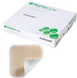 SCHIUMA DI POLIURETANO ASSORBENTE SOTTILE CON STRATO DI CONTATTO IN SILICONE MORBIDO MEPILEX LITE 15X15 5 PEZZI - FarmaLucia