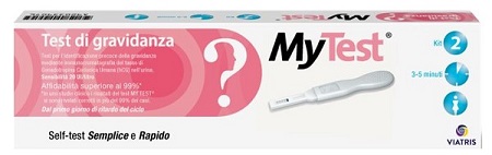 TEST DI GRAVIDANZA RAPIDO HCG MYTEST 2 PEZZI - FarmaLucia