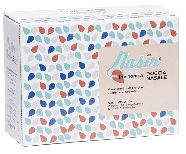 DOCCIA NASALE NARIS CON SOLUZIONE FISIOLOGICA IPERTONICA 8 SACCHE 250 ML + 1 BLISTER - FarmaLucia