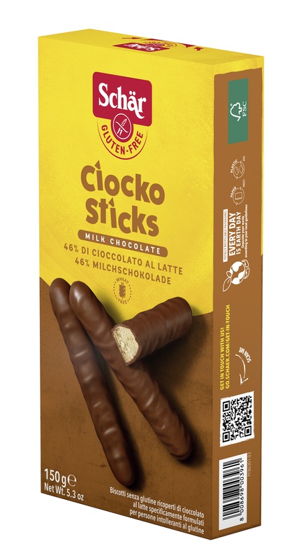 SCHAR CIOCKO STICK RICOPERTI DI CIOCCOLATO AL LATTE 150 G - FarmaLucia