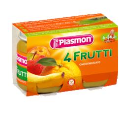 PLASMON OMOGENEIZZATO 4 FRUTTI 6 X 104 G - FarmaLucia