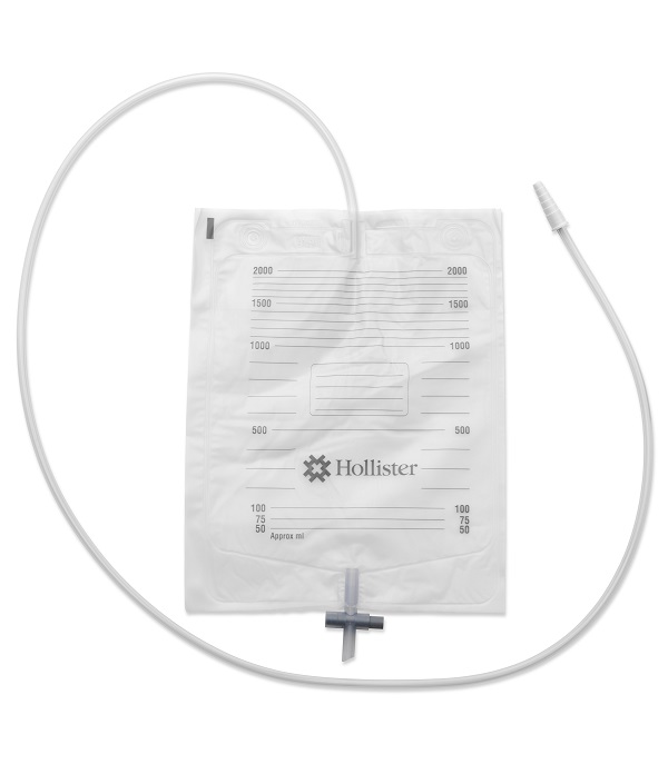 SACCA URINA DA LETTO HOLLISTER CON ANTIREFLUSSO E RUBINETTO DI SCARICO TUBO 90CM 30 PEZZI - FarmaLucia