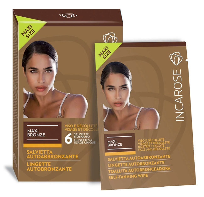 INCAROSE MAXI BRONZE 6 SALVIETTE VEG* - FarmaLucia