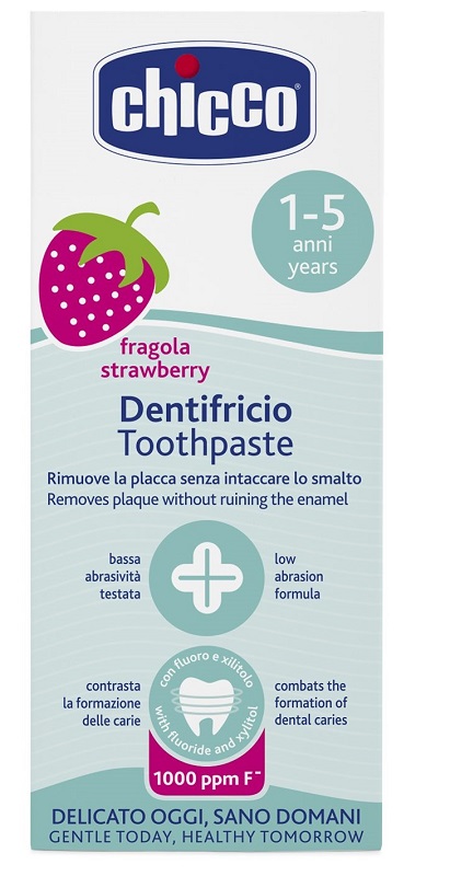 CHICCO DENTIFRICIO FRAGOLA 50 ML 12M+ CON FLUORO - FarmaLucia