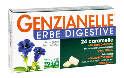 GENZIANELLE ERBE DIGESTIVE SENZA ZUCCHERO 24 CARAMELLE - FarmaLucia
