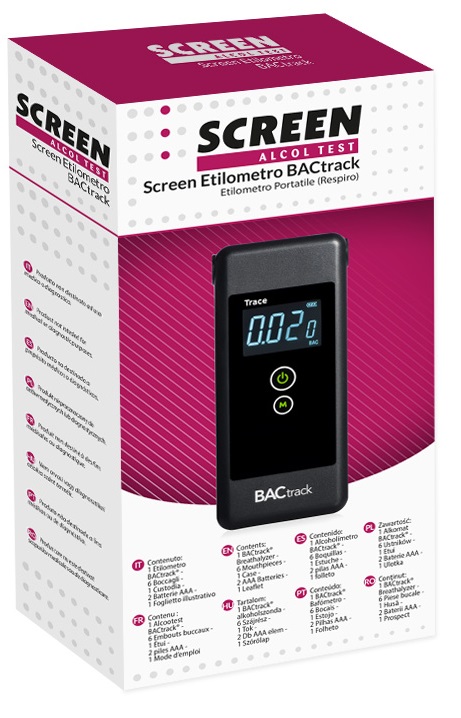 SCREEN ALCOL TEST SCREEN ETILOMETRO BACTRACK - FarmaLucia