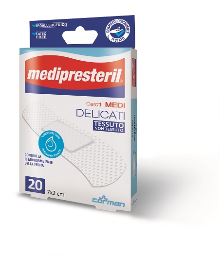 CEROTTO MEDIO MEDIPRESTERIL DELICATO TNT 7X2CM 20 PEZZI - FarmaLucia