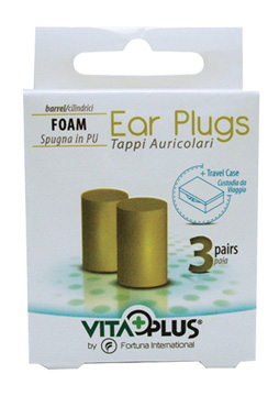 TAPPI AURICOLARI SPUGNA CLASSICI 3 COPPIE + CUSTODIA - FarmaLucia