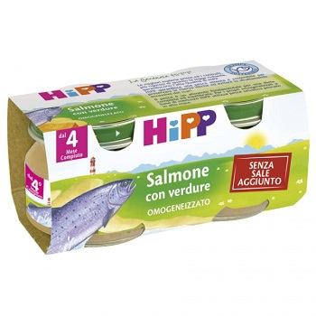 HIPP OMOGENEIZZATO SALMONE CON VERDURE 2X80 G - FarmaLucia