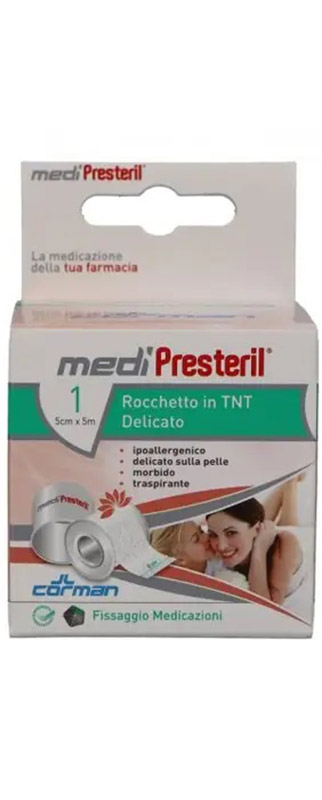 CEROTTO IN ROCCHETTO IN TNT MEDIPRESTERIL DELICATO M5X5CM - FarmaLucia