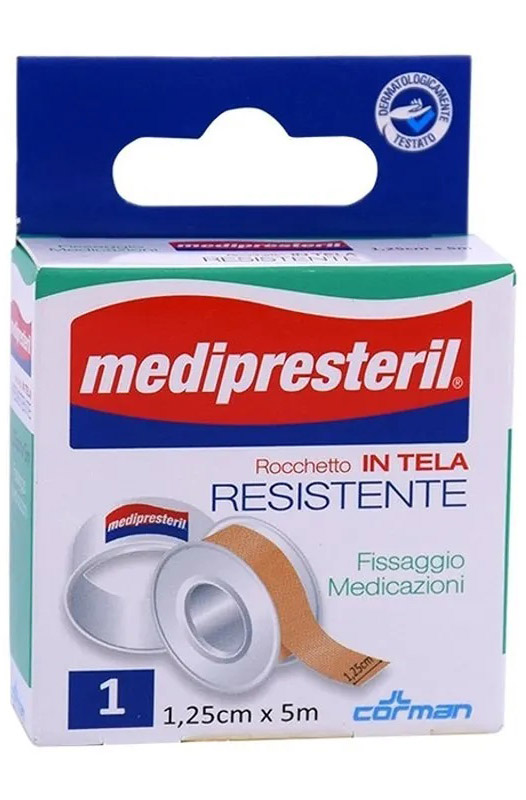 CEROTTO IN ROCCHETTO MEDIPRESTERIL IN TELA RESISTENTE M5X1,25CM - FarmaLucia