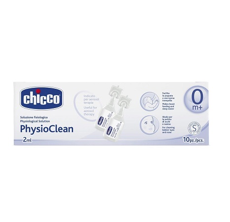 CHICCO PHYSIOCLEAN SOLUZIONE FISIOLOGICA 10 FLACONCINI 2 ML - FarmaLucia