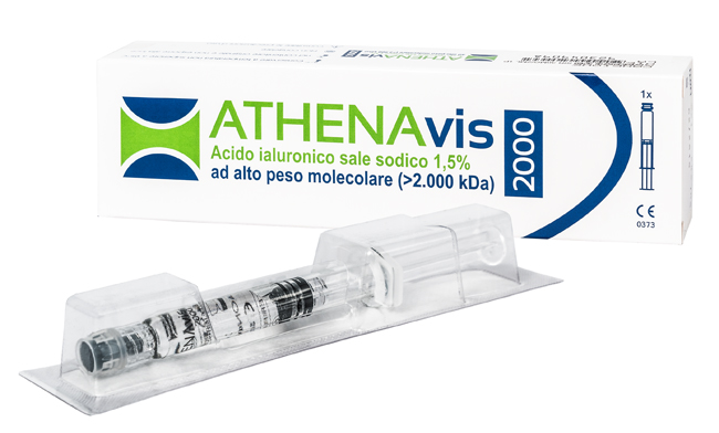 SIRINGA INTRA-ARTICOLARE ATHENAVIS 2000 ACIDO IALURONICO 1,5% 30 MG 2 ML 3 PEZZI - FarmaLucia