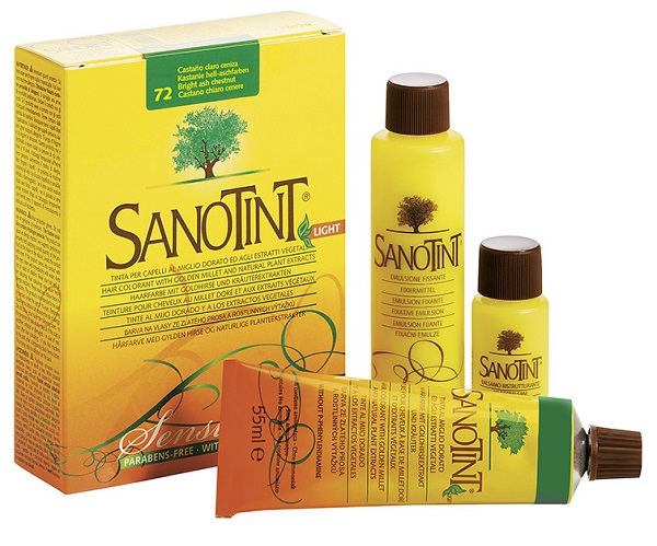 SANOTINT LIGHT TINTURA PER CAPELLI NUMERO 72 CASTANO CHIARO CENERE TUBO IN ASTUCCIO DI CARTONE 125 ML - FarmaLucia
