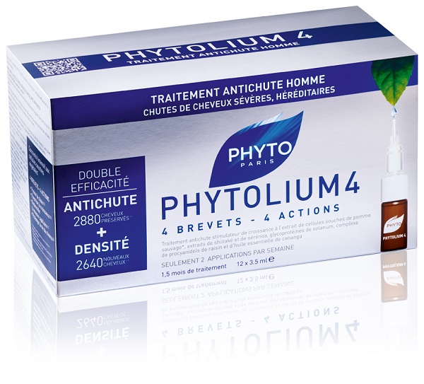 PHYTO PARIS PHYTOLIUM4 TRATTAMENTO ANTICADUTA CAPELLI UOMO 12 FIALE 3,5 ML - FarmaLucia