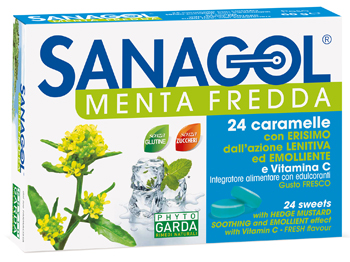 SANAGOL MENTA FREDDA 24 CARAMELLE - FarmaLucia