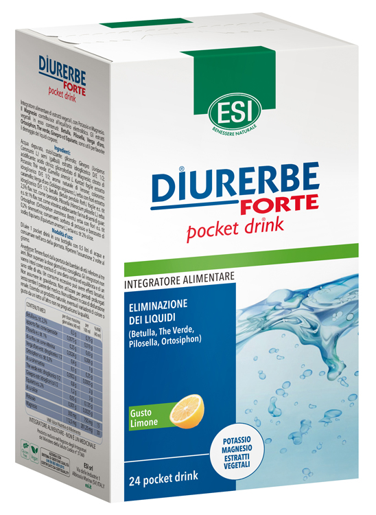 ESI DIURERBE FORTE POCKET DRINK LIMONE 24 X 20 ML - FarmaLucia