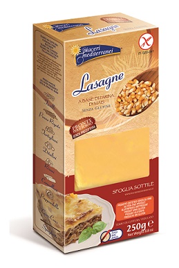 PIACERI MEDITERRANEI PASTA FARINA MAIS LASAGNE 250 G - FarmaLucia