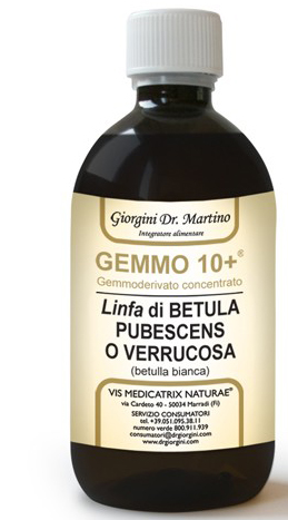 GEMMO 10+ BETULLA B LINFA 500 ML LIQUIDO ANALCOLICO - FarmaLucia
