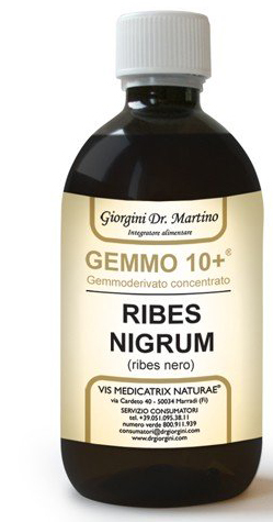 GEMMO 10+ RIBES NERO 500 ML LIQUIDO ANALCOLICO - FarmaLucia