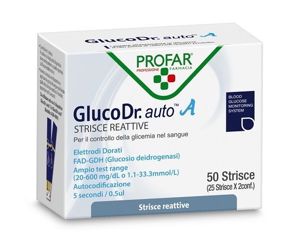 GLUCO DR AUTO GLICEMIA 50 STRISCE PROFAR - FarmaLucia