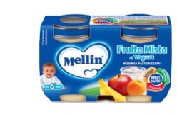 MELLIN MERENDA YOGURT FRUTTA MISTA 120 G X 2 PEZZI - FarmaLucia