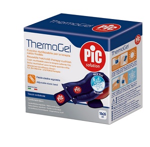 THERMOGEL CUSCINO TERAPIA CALDO FREDDO 10X26 CM CON FASCIA ELASTICA - FarmaLucia