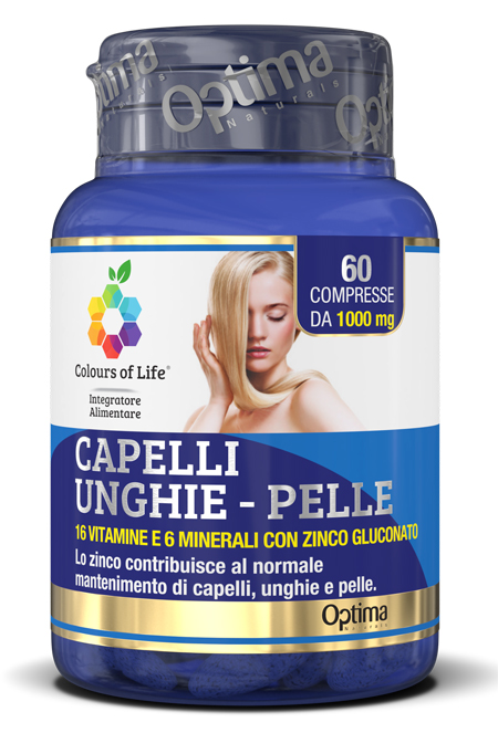 COLOURS OF LIFE CAPELLI UNGHIE PELLE 60 COMPRESSE 1000 MG - FarmaLucia